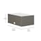 Flash Furniture Roan Indoor/Outdoor L-Shaped Sectional w/Coffee Table in Gray Wicker PE Rattan w/Gray Cushions BN-WS404-GY-GY-GG - alternate 3